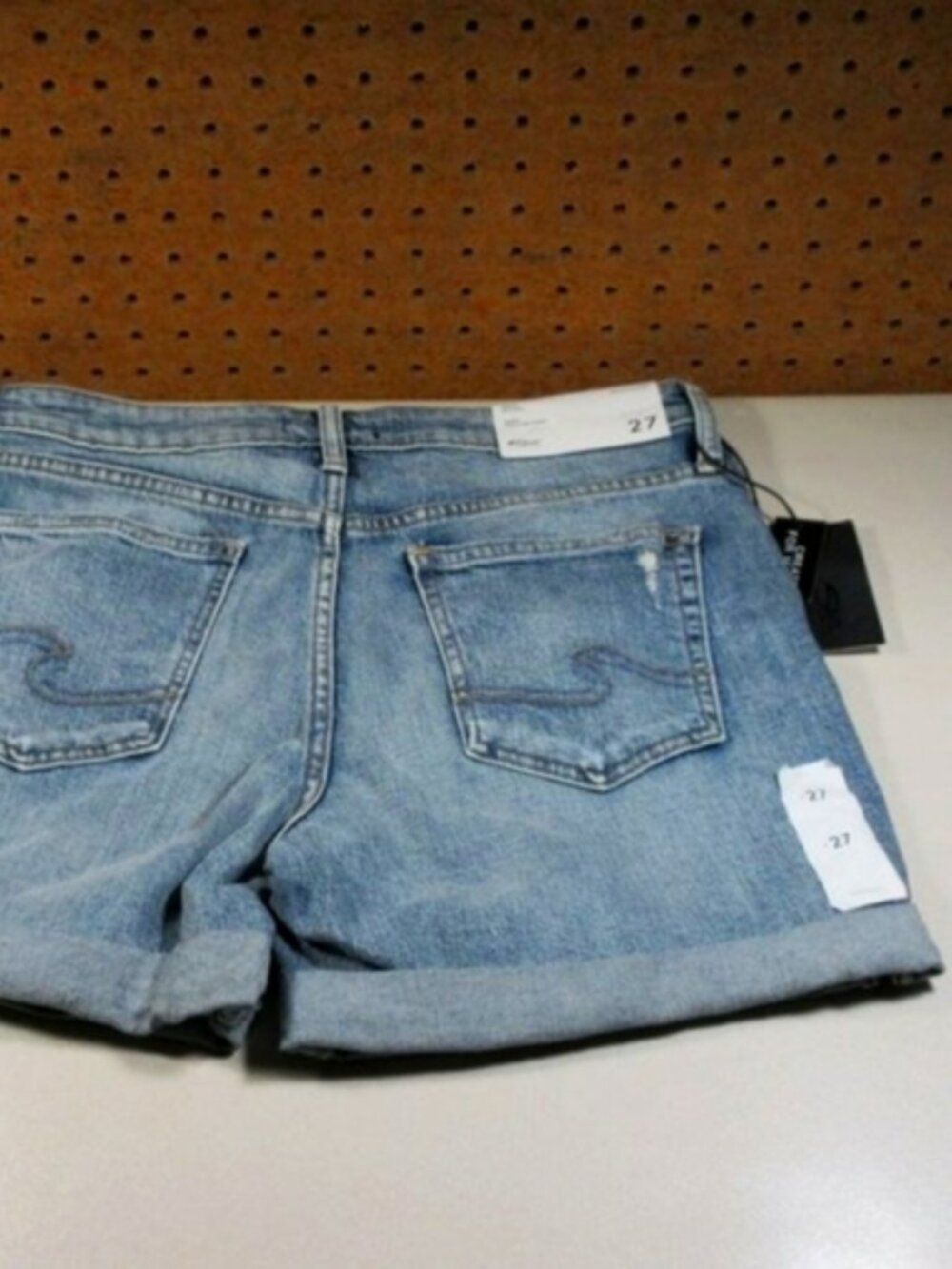 Silver Jeans womens medium indigo distressed Boyfriend midrise stretch 27 NWT